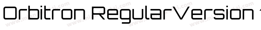 Orbitron RegularVersion 1000字体转换